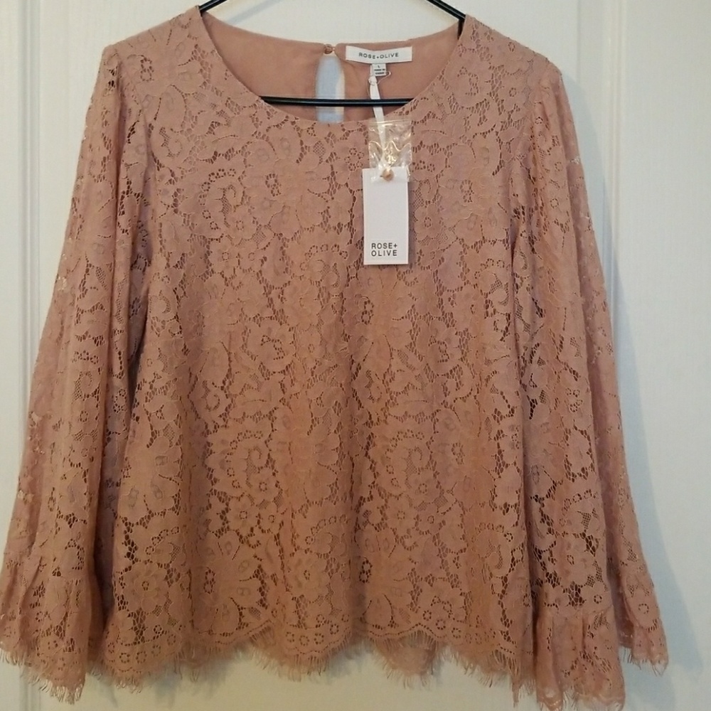 NEW* Soft Pink Lace Blouse